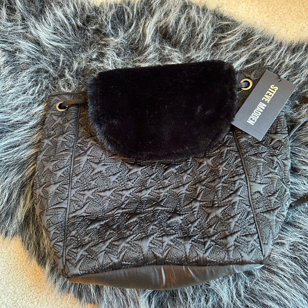 NWT Steve Madden Black Backpack